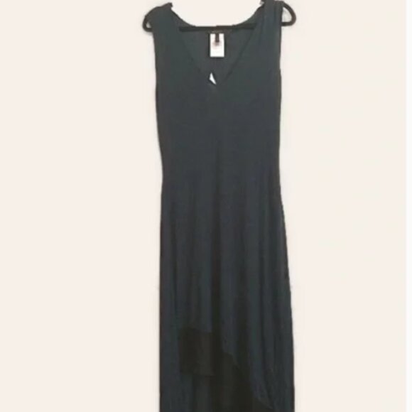 Gorgeous BCBG Black Midi Stretch Cutout Back Dress  L - New Condition - Picture 2 of 7